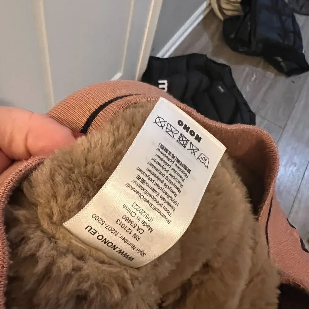 NONO Leopard Puffer Coat Jacket Recycled Fabric Size 4-5 Faux Fur Lined
